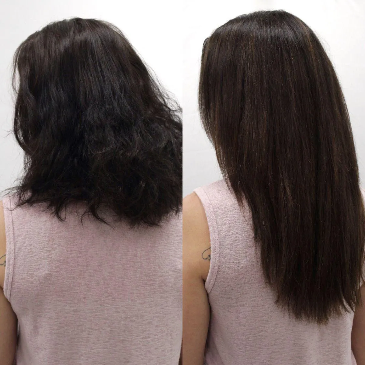 Antes e Depois - cabelo tratado