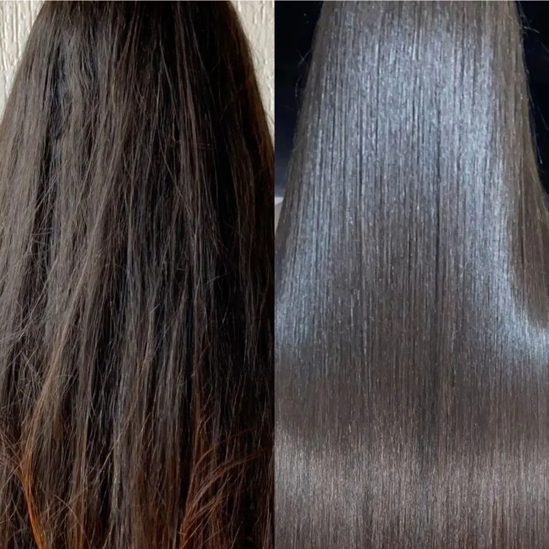 Antes e Depois - cabelo tratado